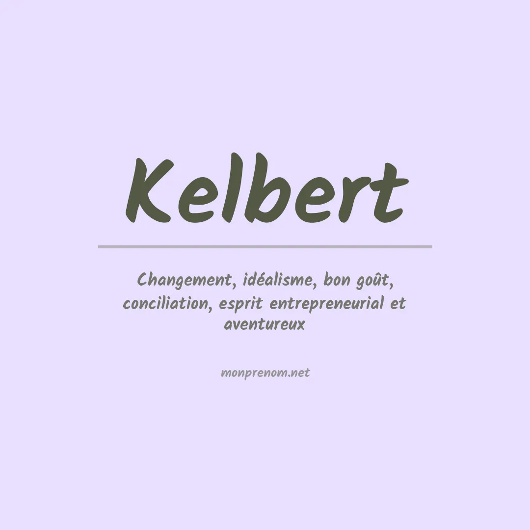 Prénom Kelbert