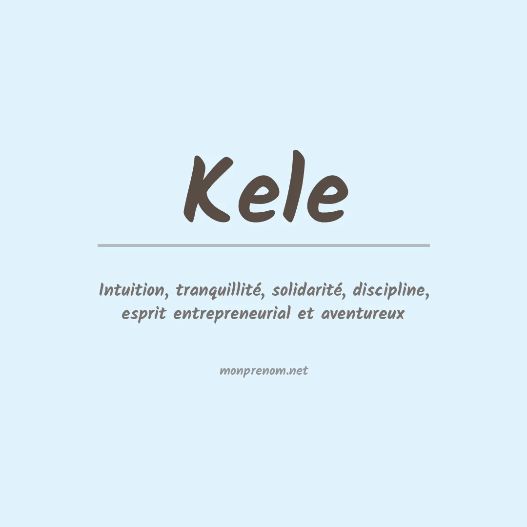 Prénom Kele