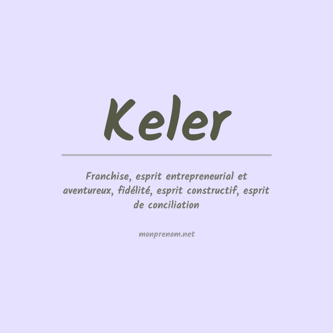 Prénom Keler