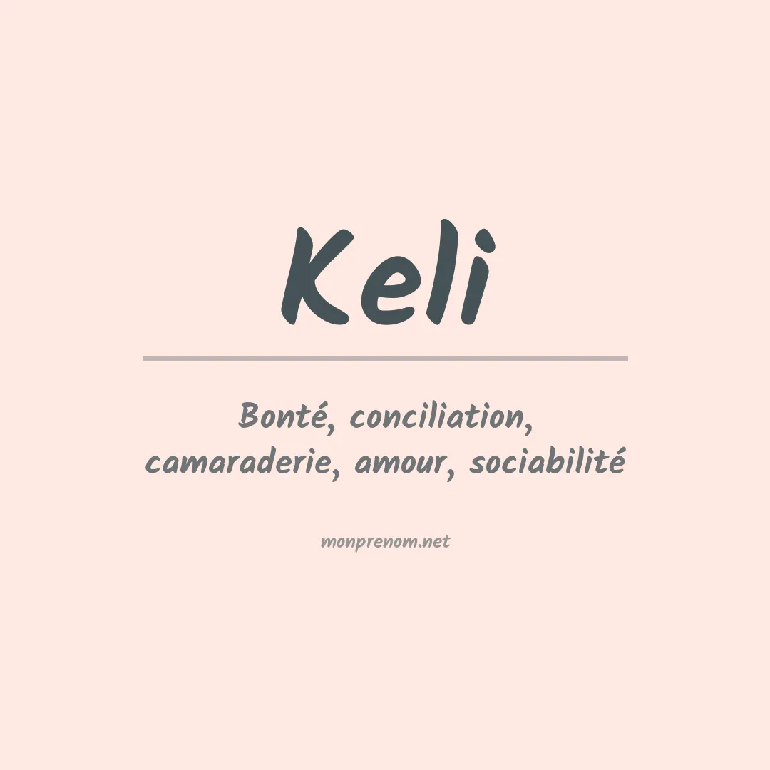 Prénom Keli