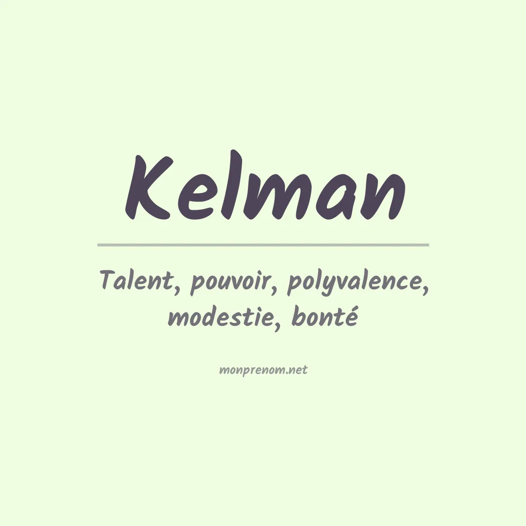 Prénom Kelman