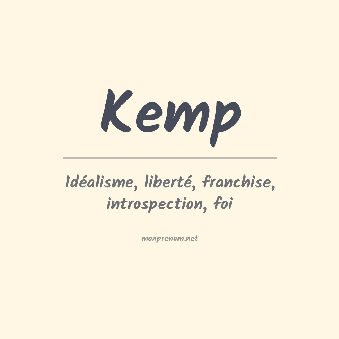 Prénom Kemp
