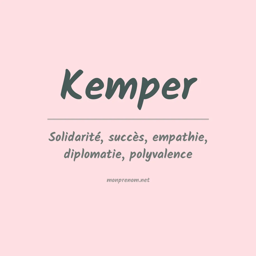 Prénom Kemper