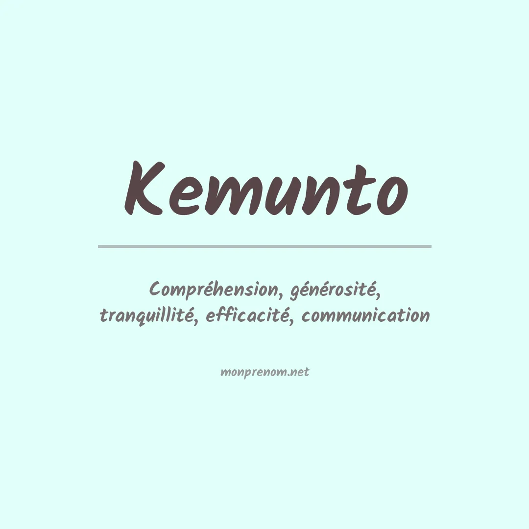 Prénom Kemunto
