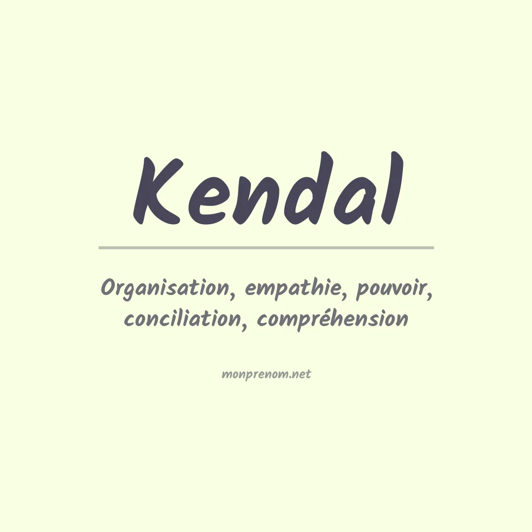 Signification du prénom Kendal