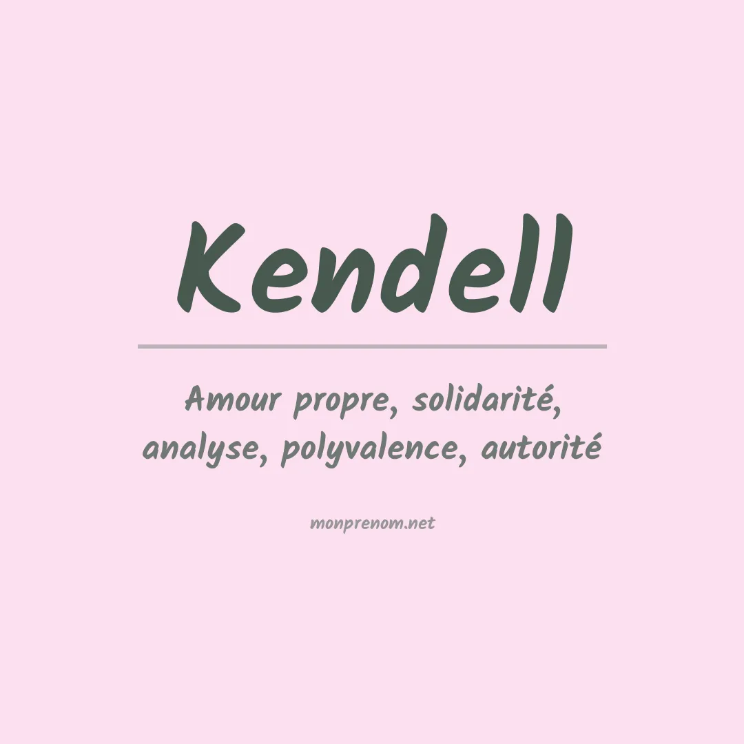 Signification du prénom Kendell