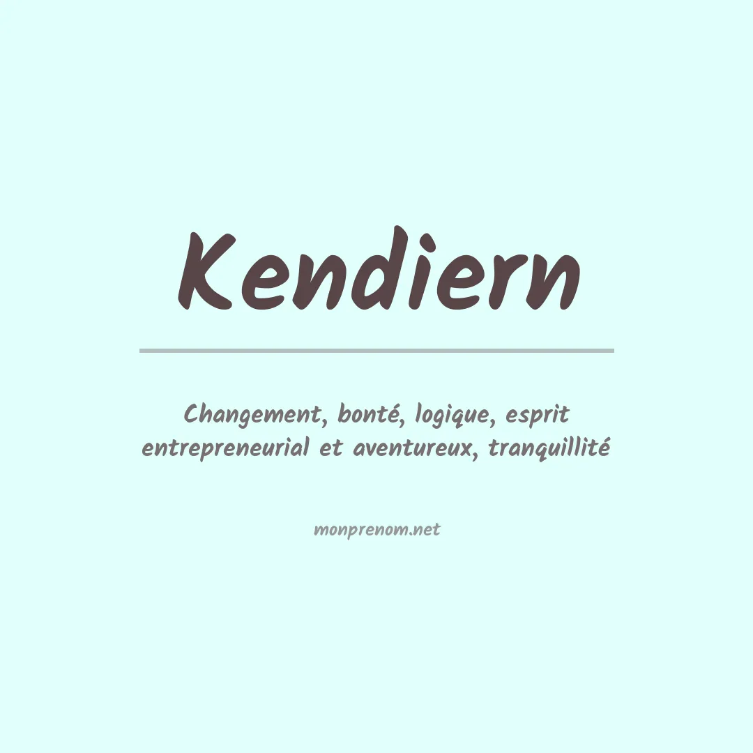 Signification du prénom Kendiern