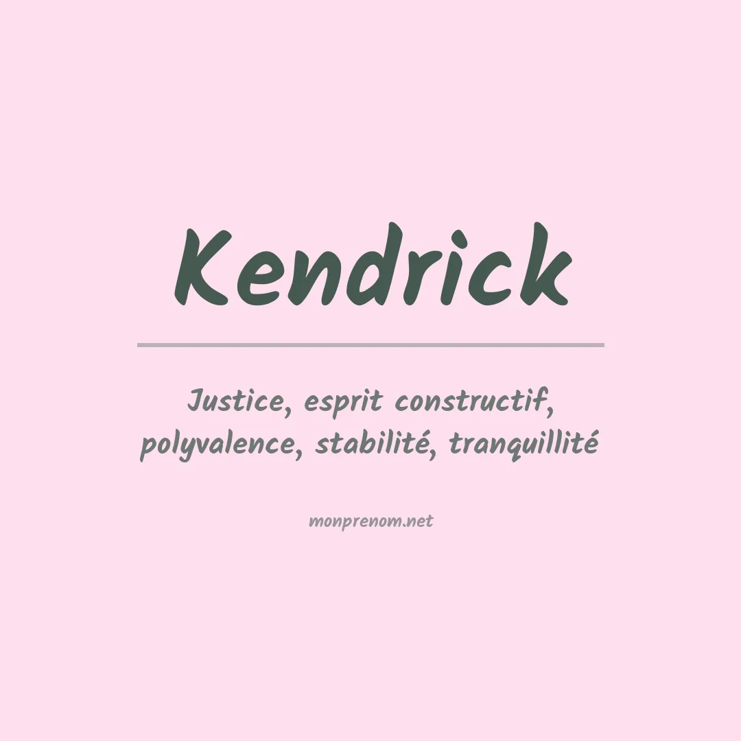 Prénom Kendrick