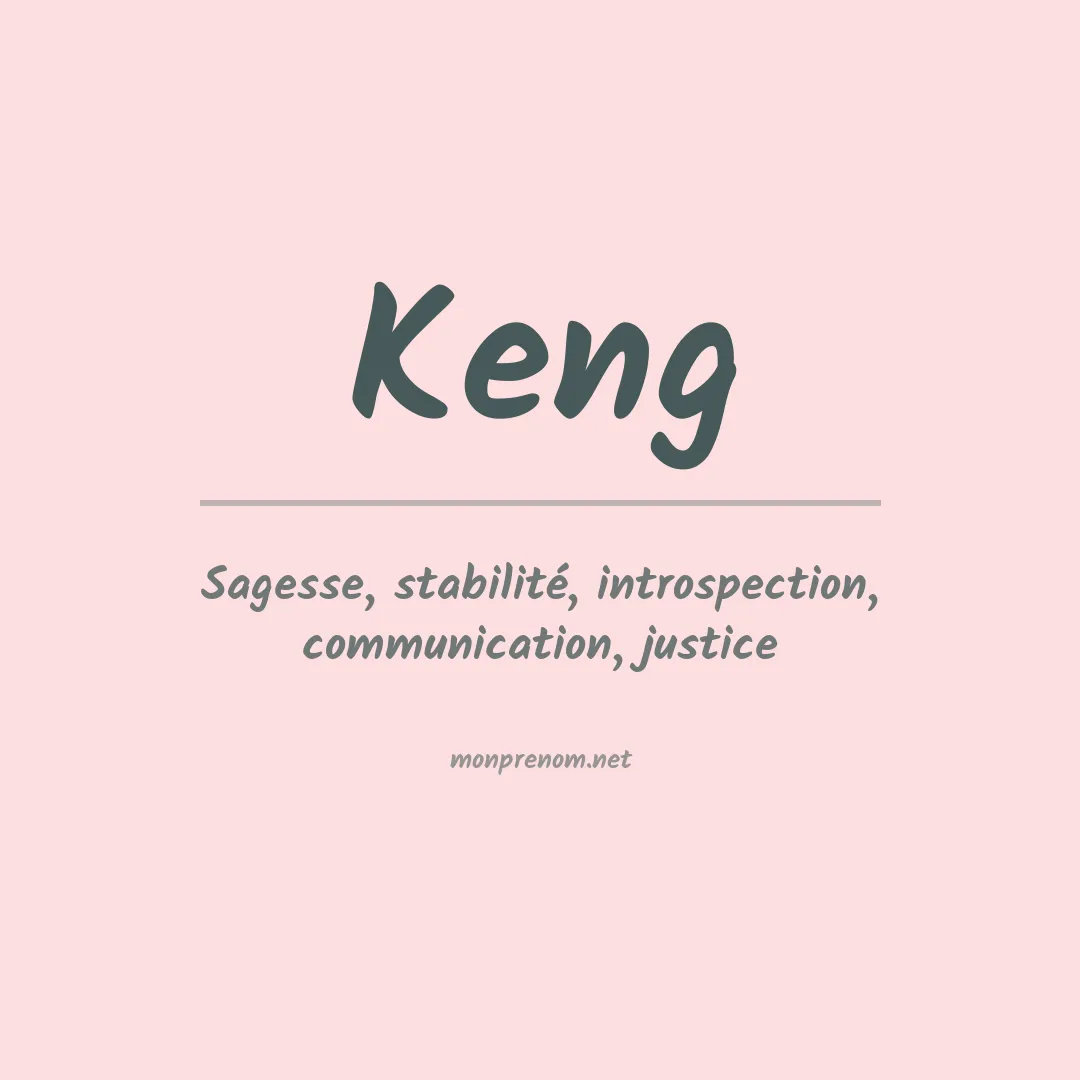 Prénom Keng