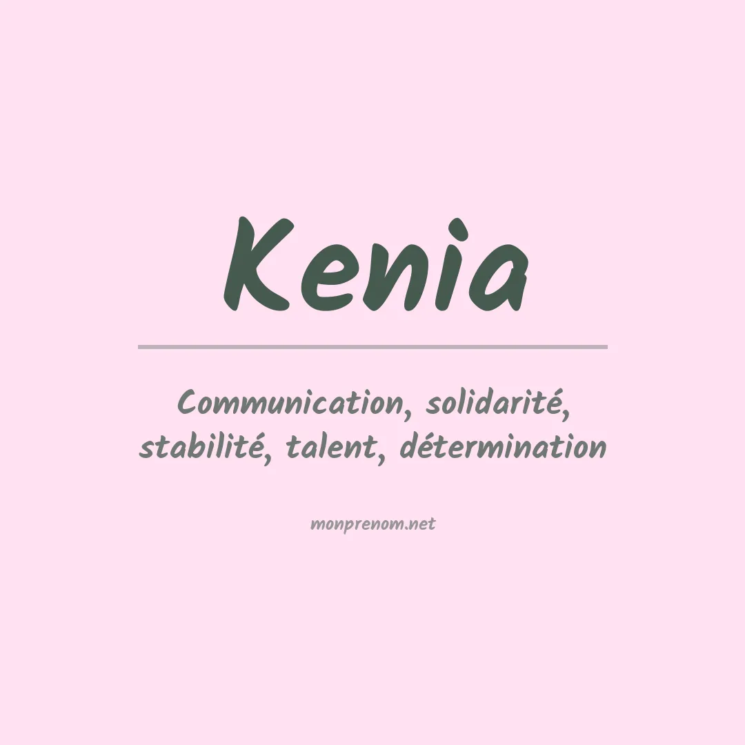 Prénom Kenia