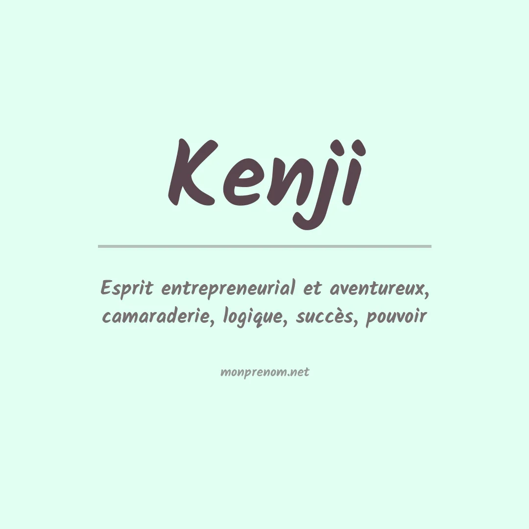 Signification du prénom Kenji