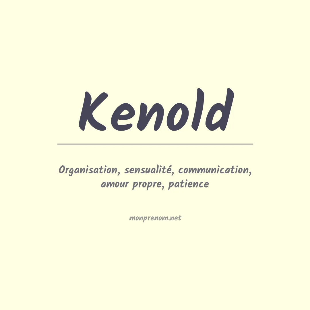 Signification du prénom Kenold