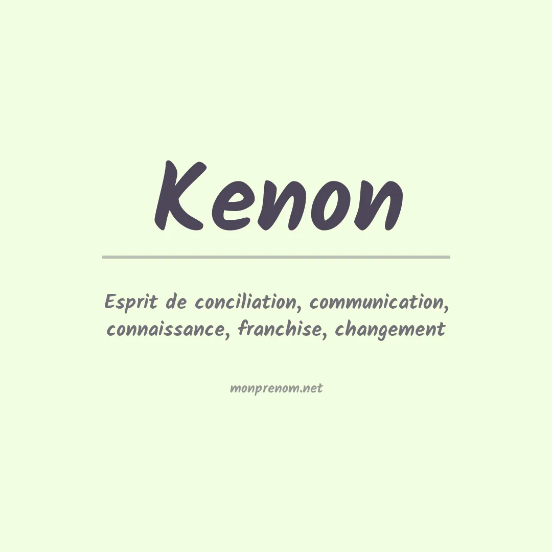 Signification du prénom Kenon