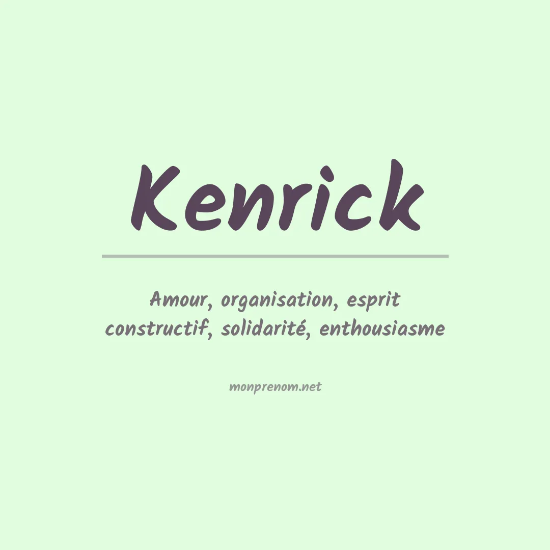 Prénom Kenrick