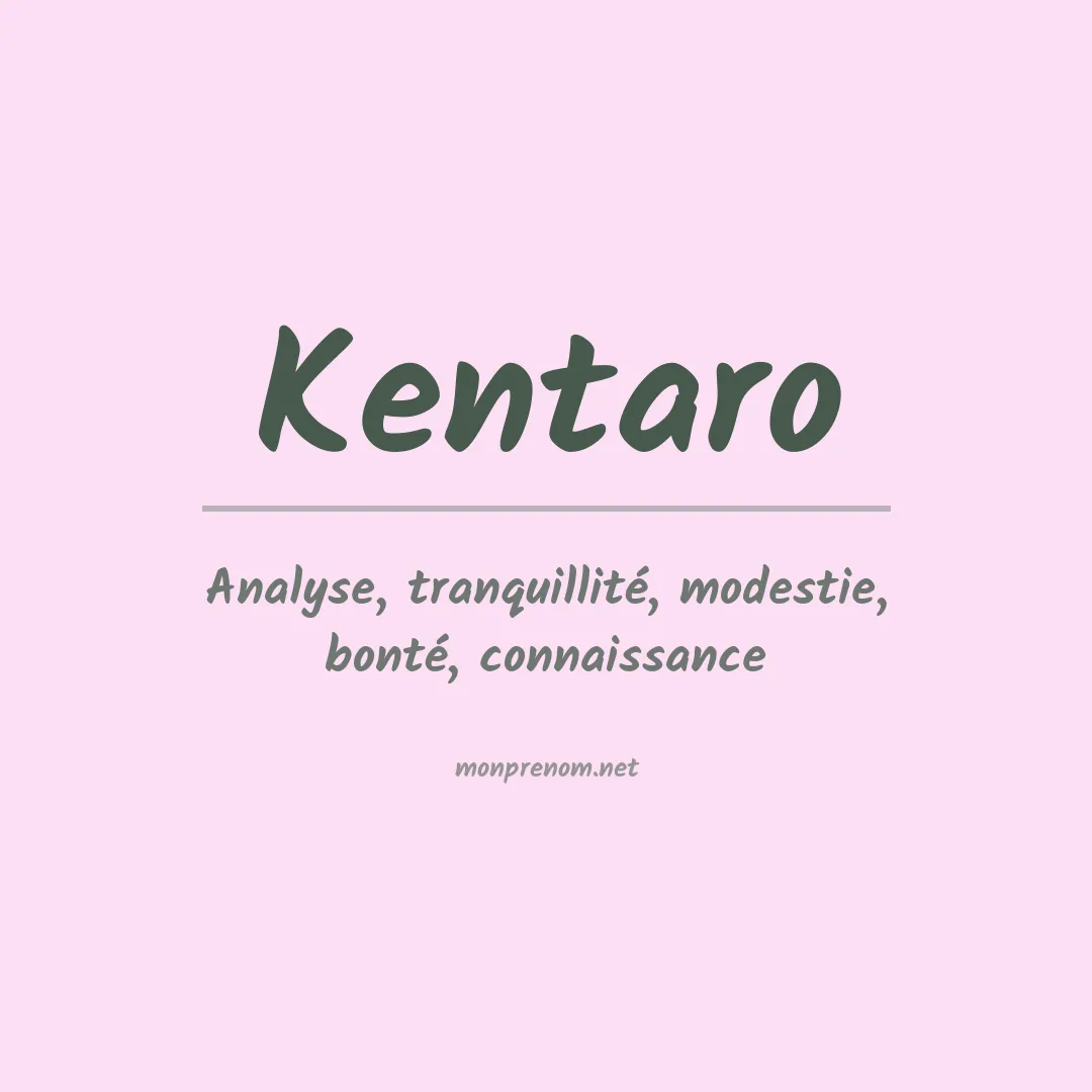 Prénom Kentaro