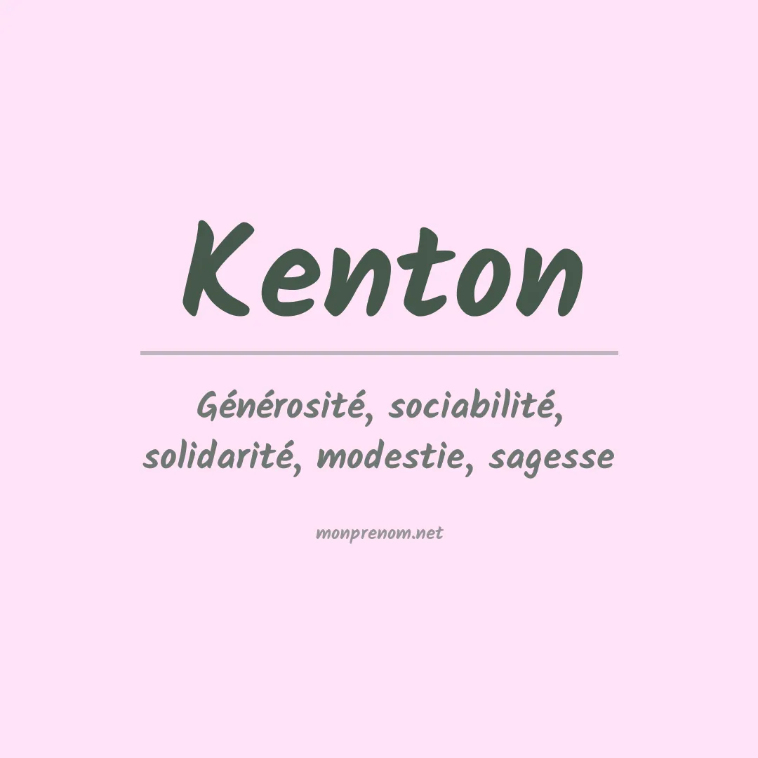 Prénom Kenton