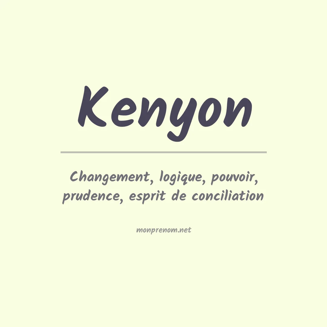 Prénom Kenyon