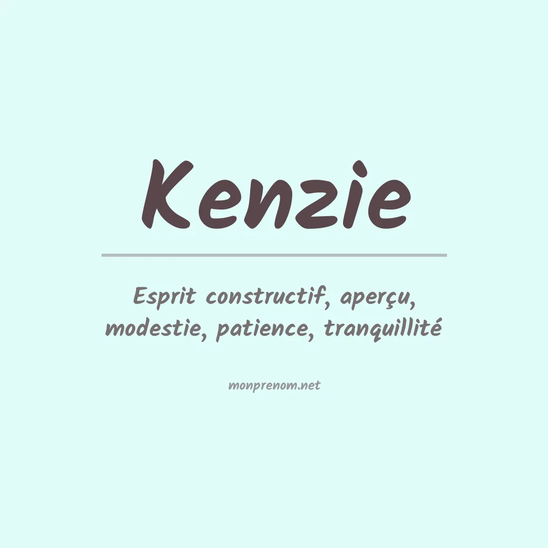 Signification du prénom Kenzie