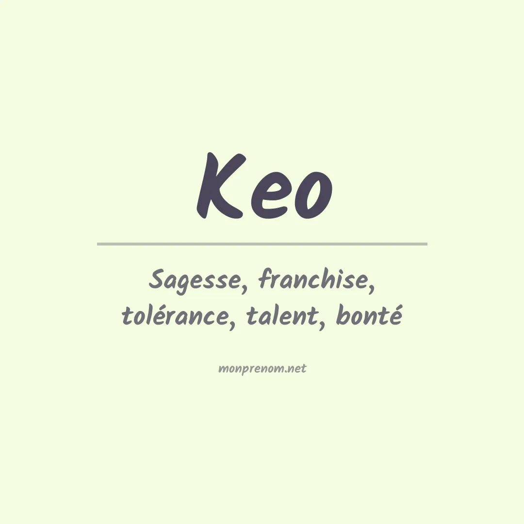Prénom Keo