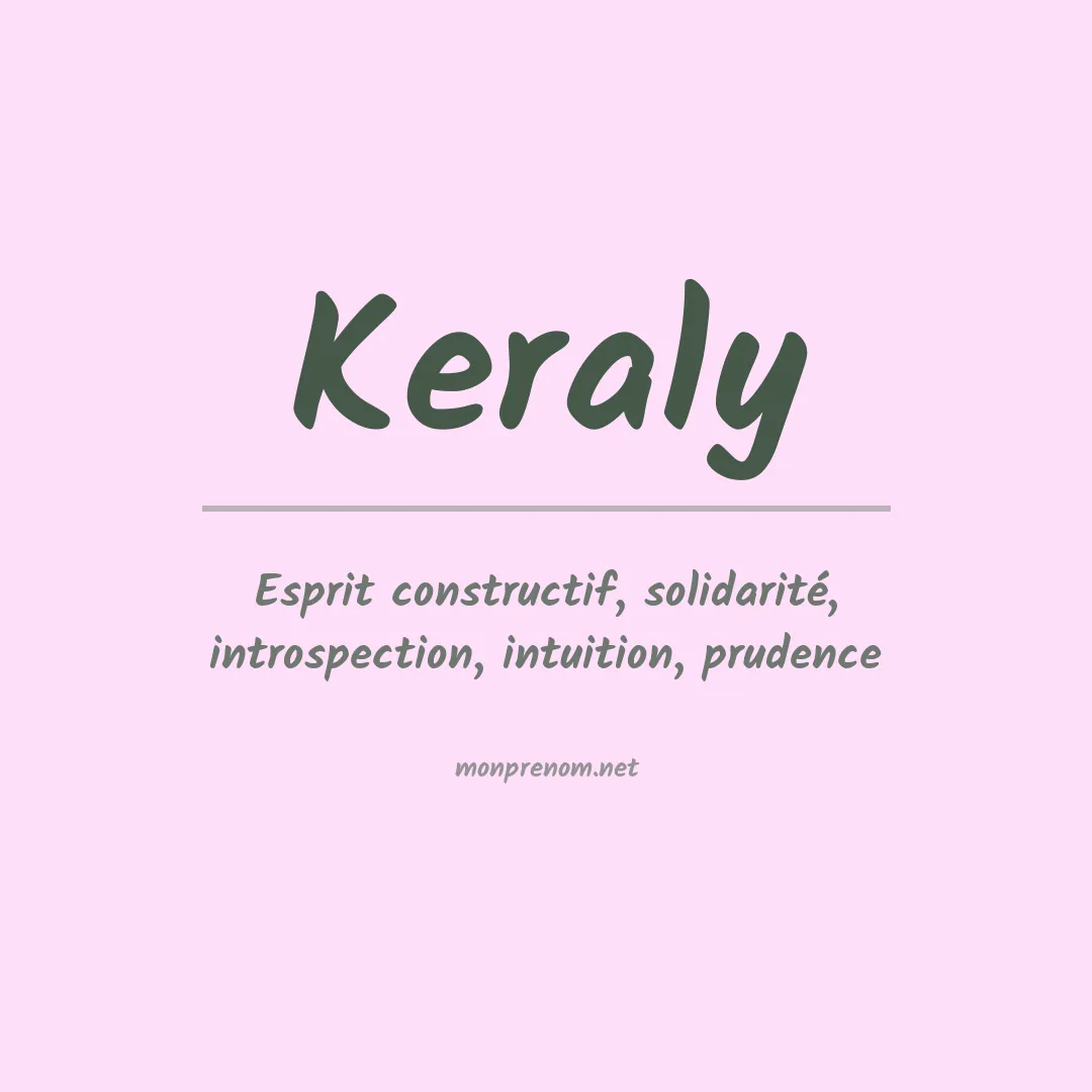 Signification du prénom Keraly