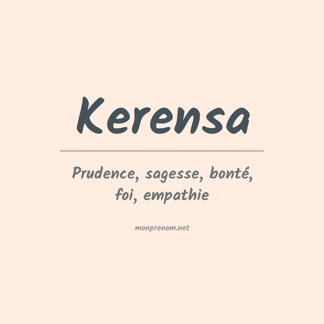 Signification du prénom Kerensa