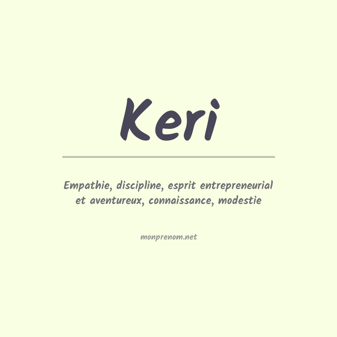 Signification du prénom Keri