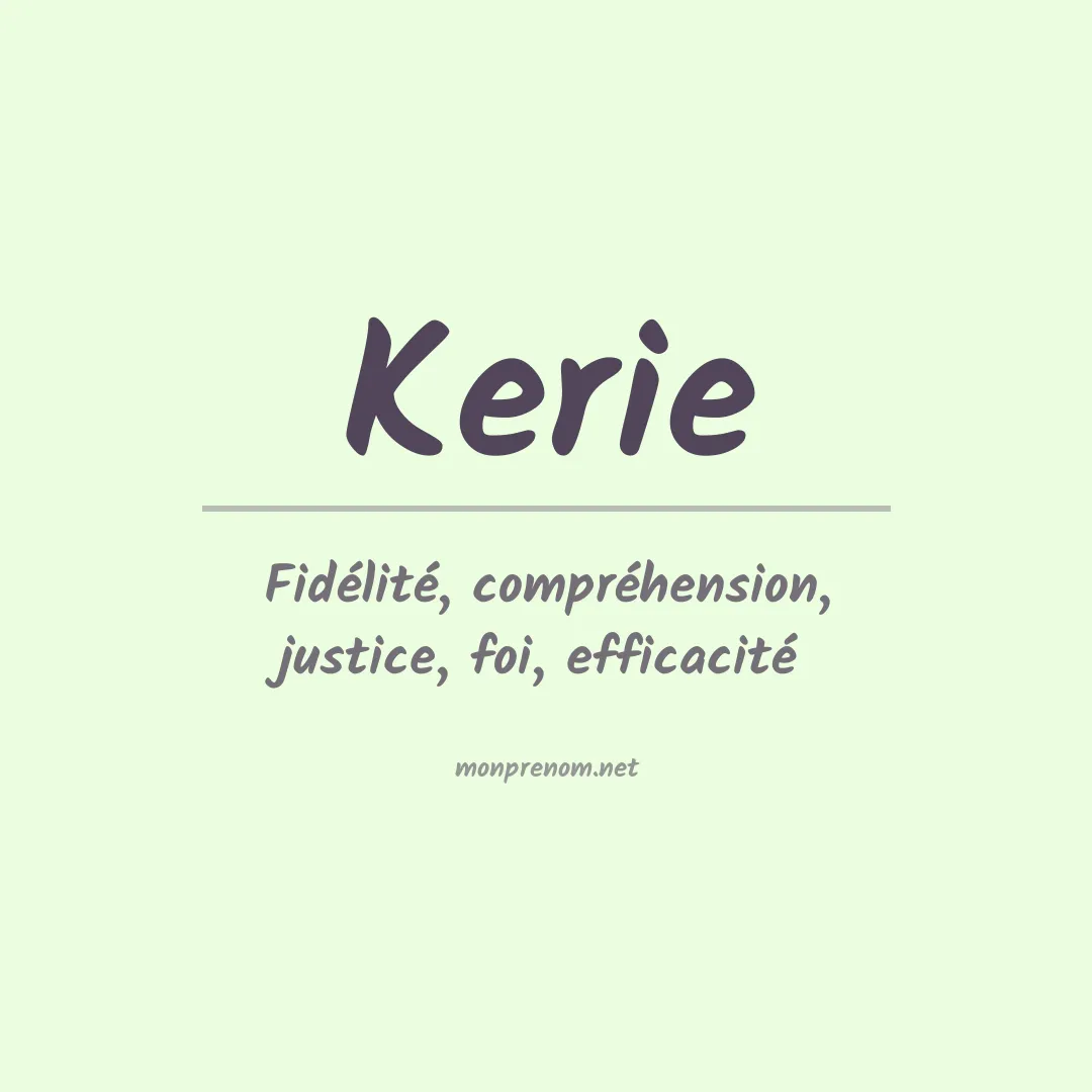 Signification du prénom Kerie