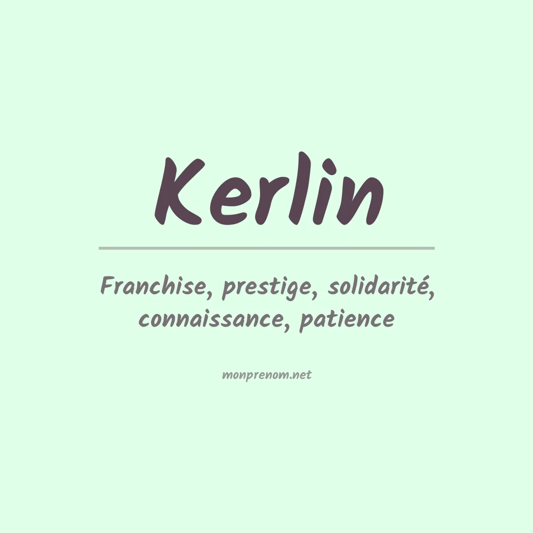 Prénom Kerlin