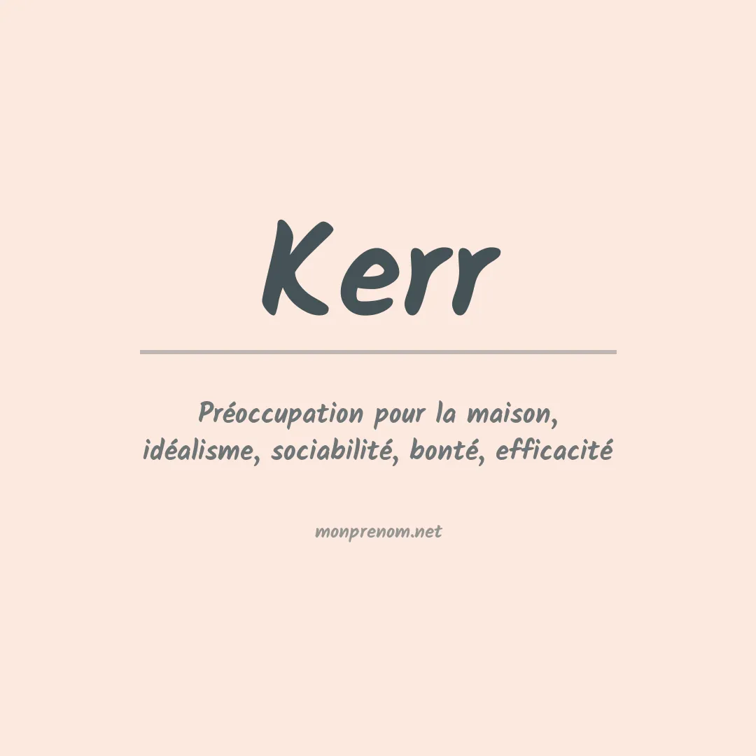 Prénom Kerr