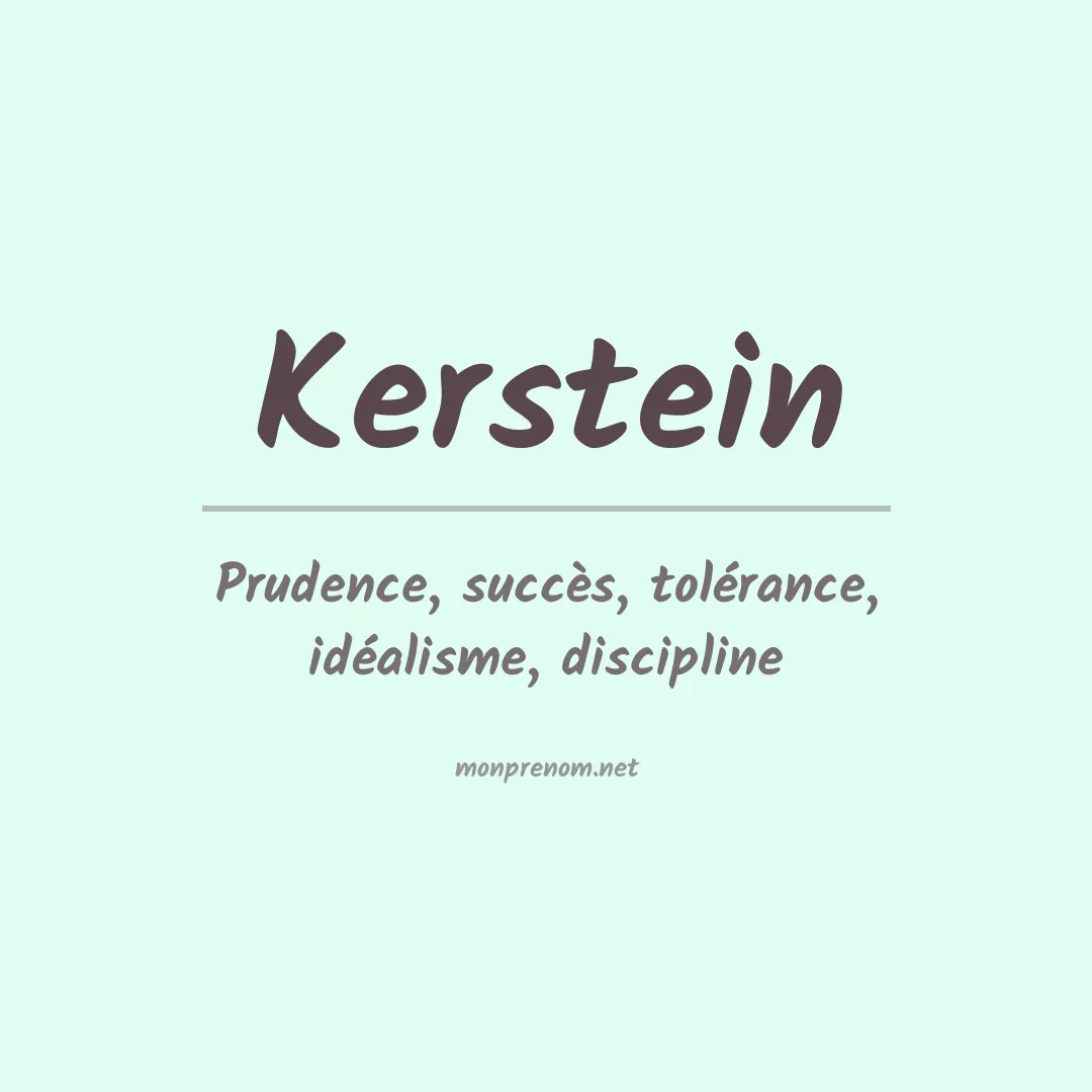 Prénom Kerstein