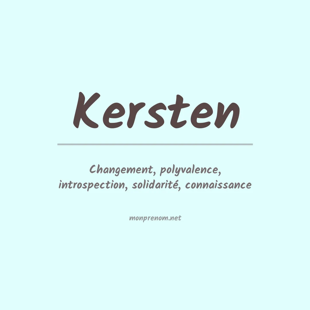 Prénom Kersten