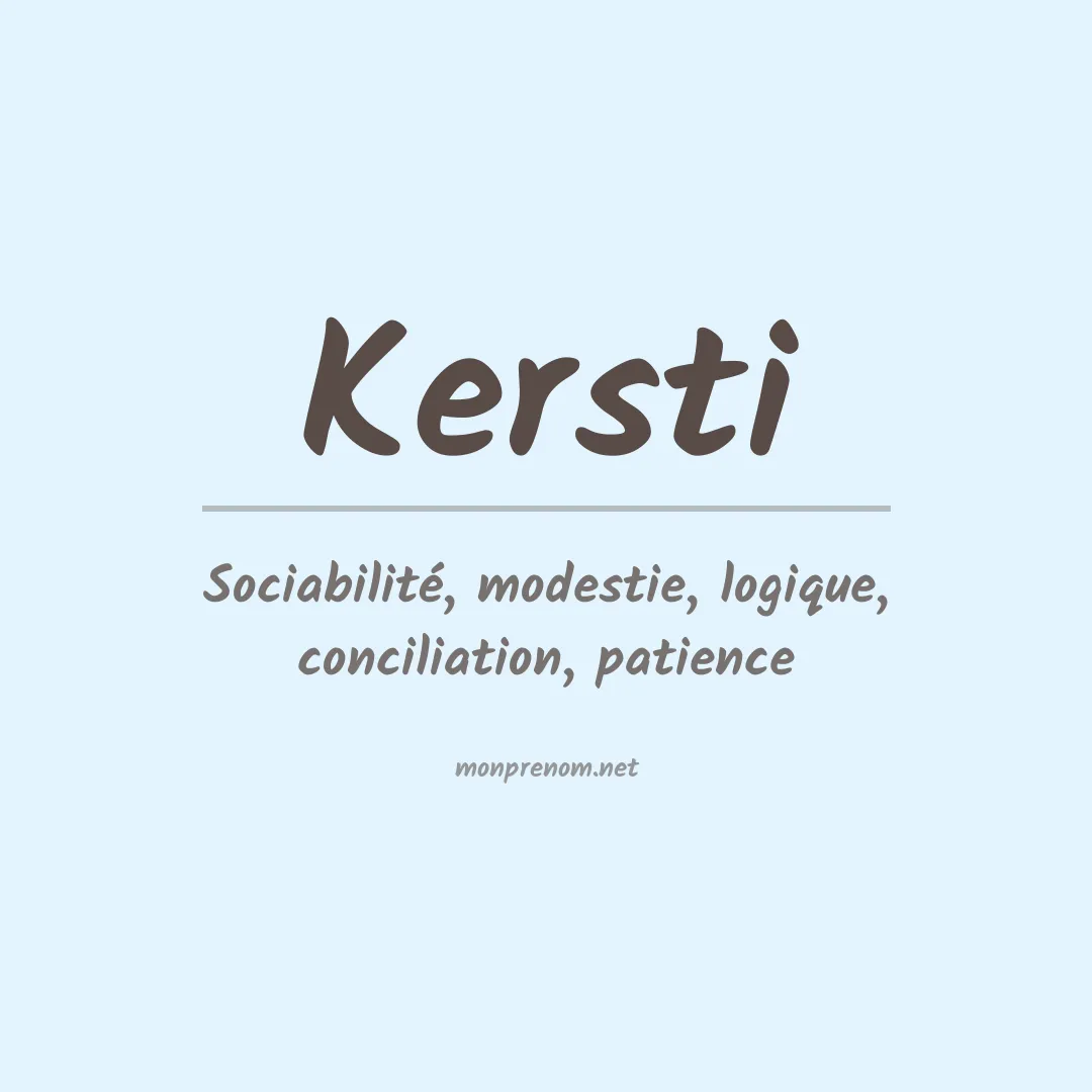 Signification du prénom Kersti