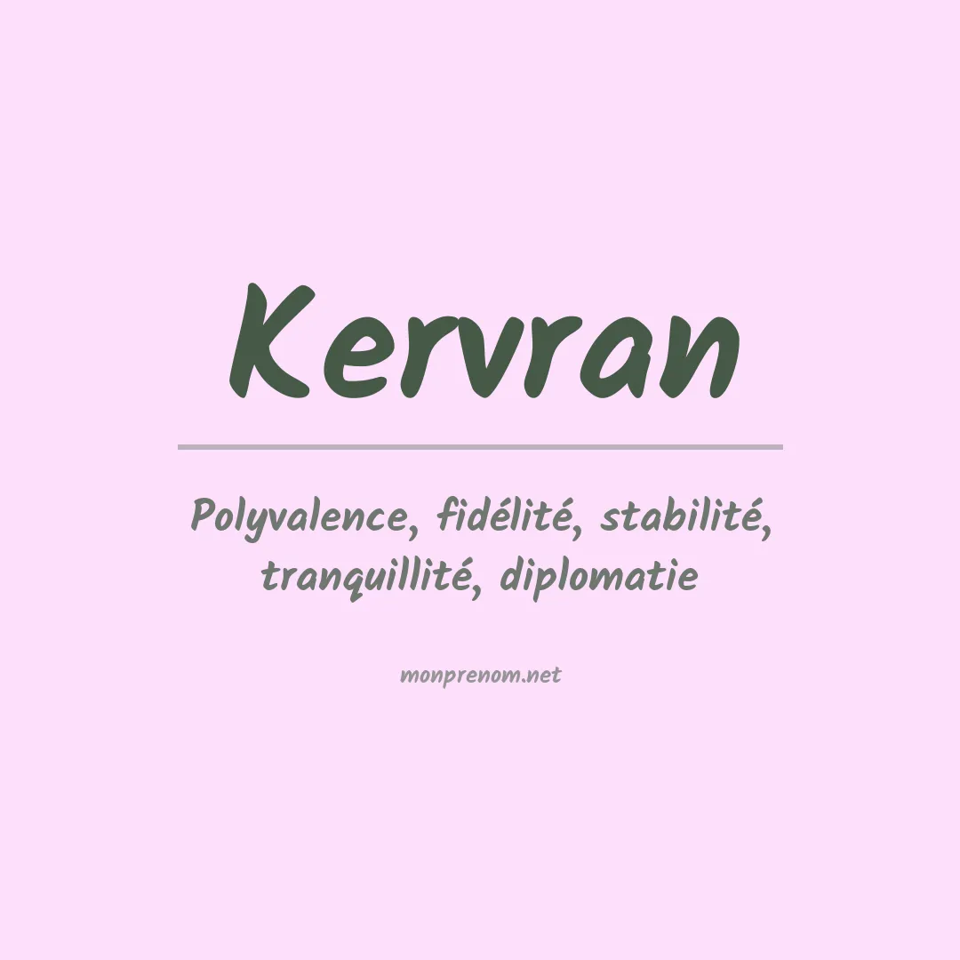 Signification du prénom Kervran