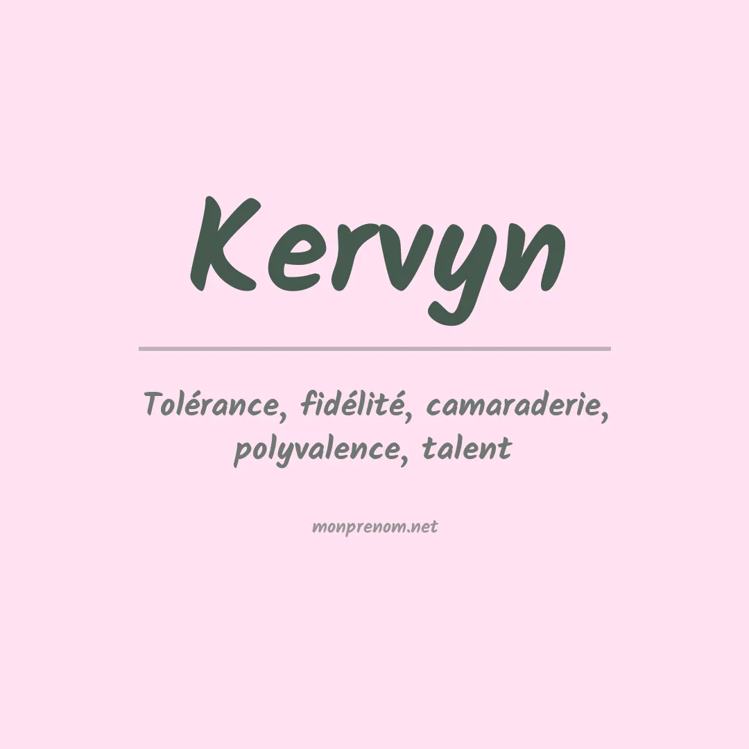 Signification du prénom Kervyn
