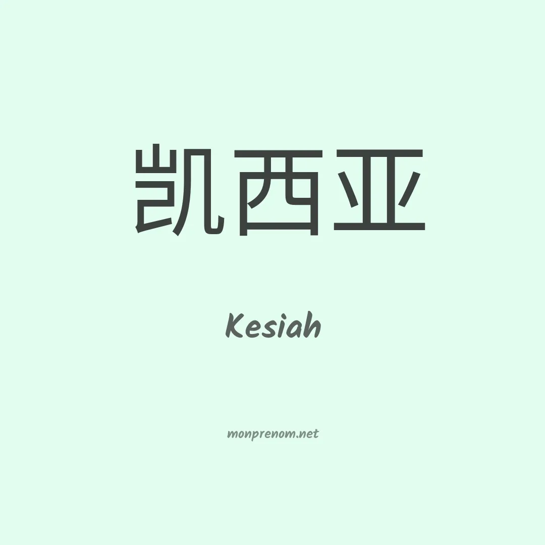 Kesiah en chinois
