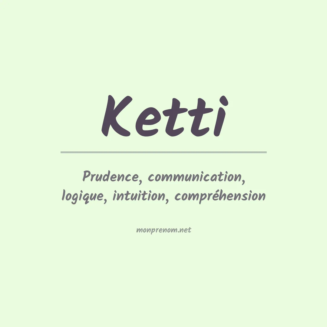 Prénom Ketti