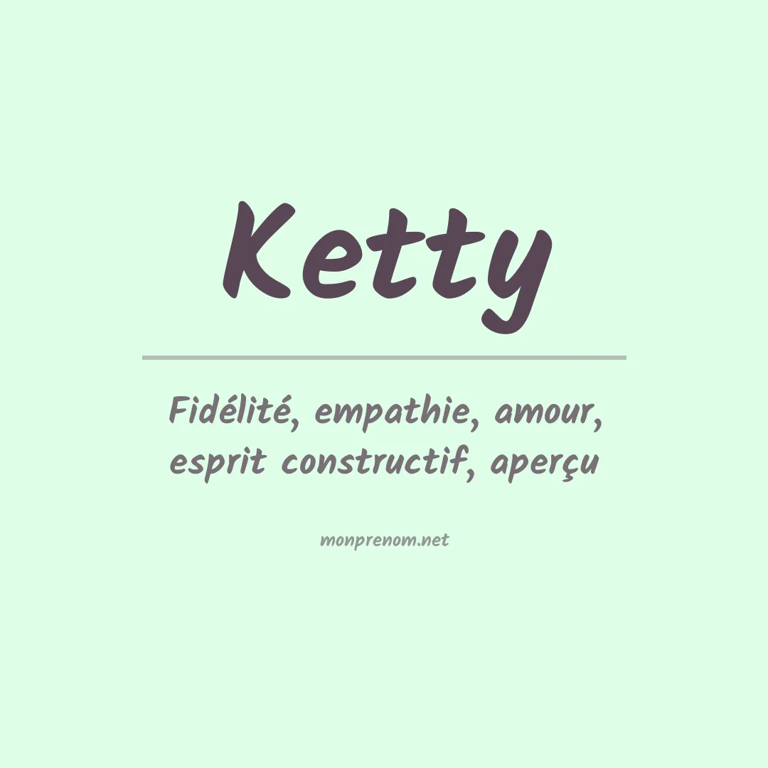 Prénom Ketty
