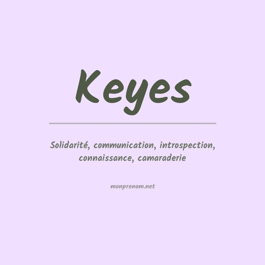 Prénom Keyes