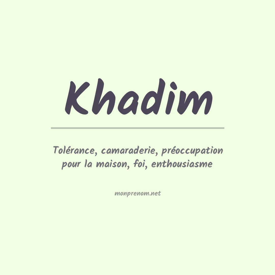 Prénom Khadim
