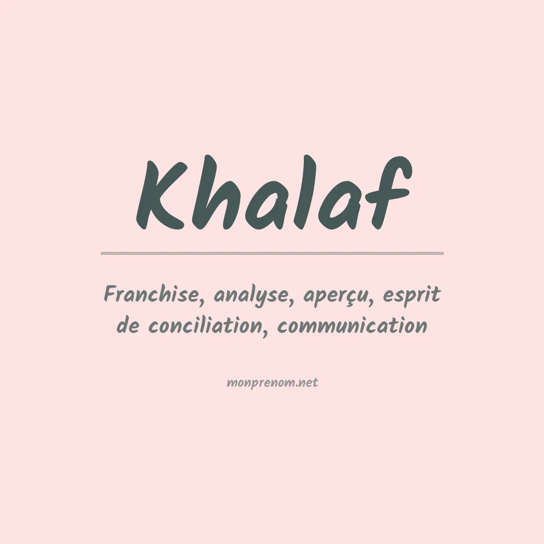 Prénom Khalaf