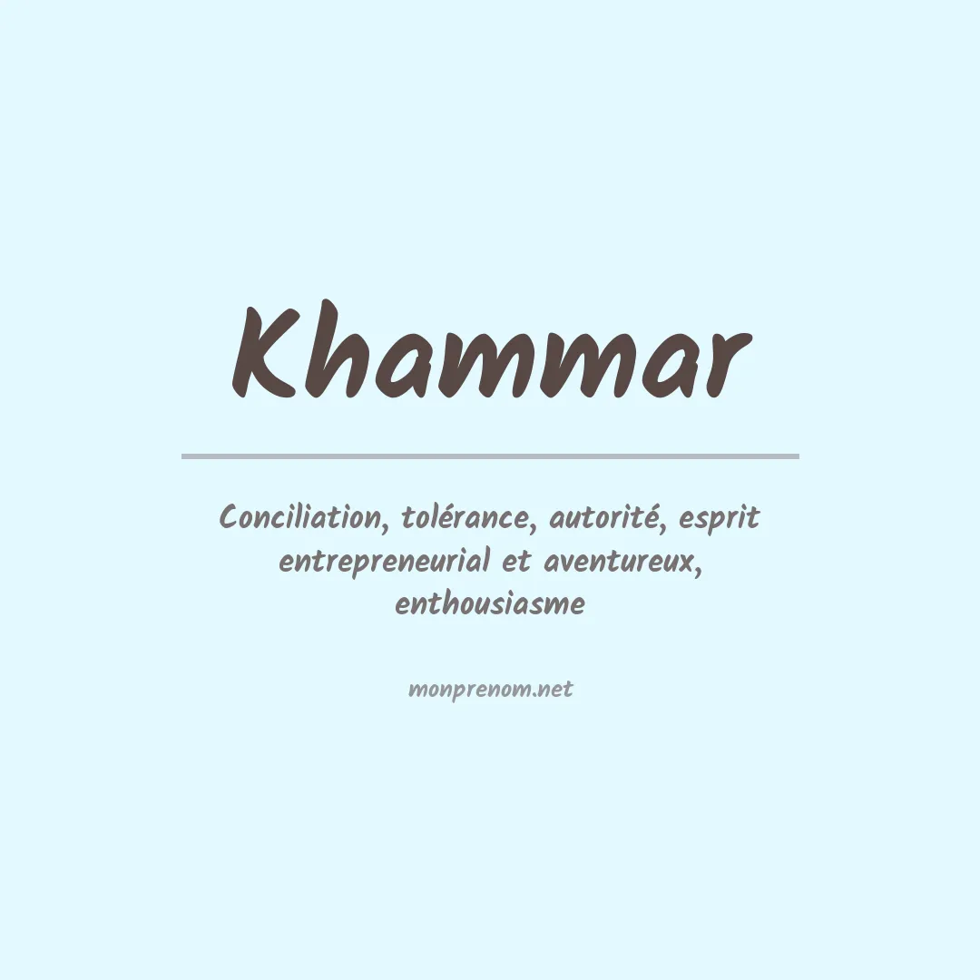 Prénom Khammar