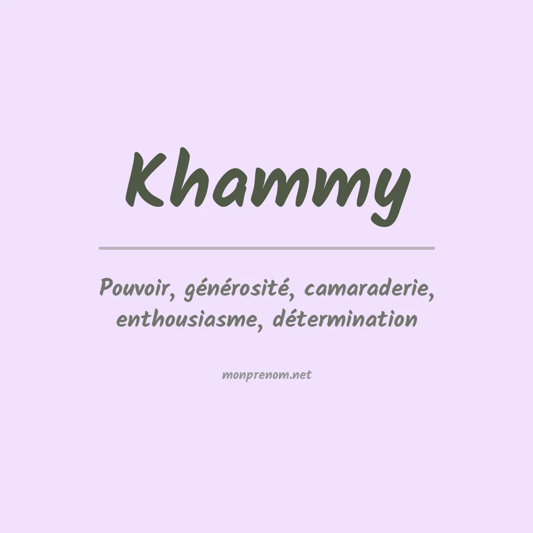 Prénom Khammy