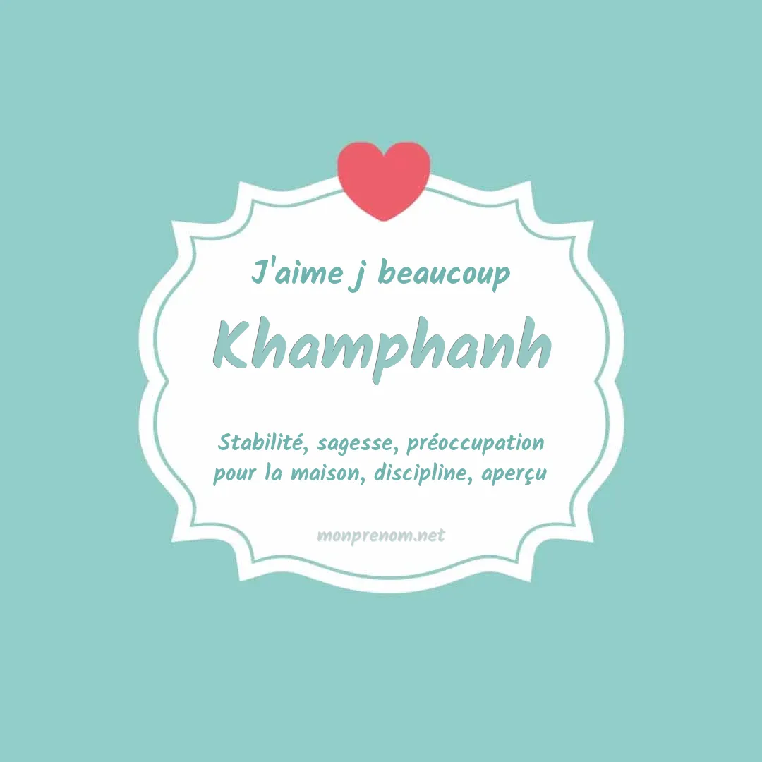 J'aime beaucoup Khamphanh