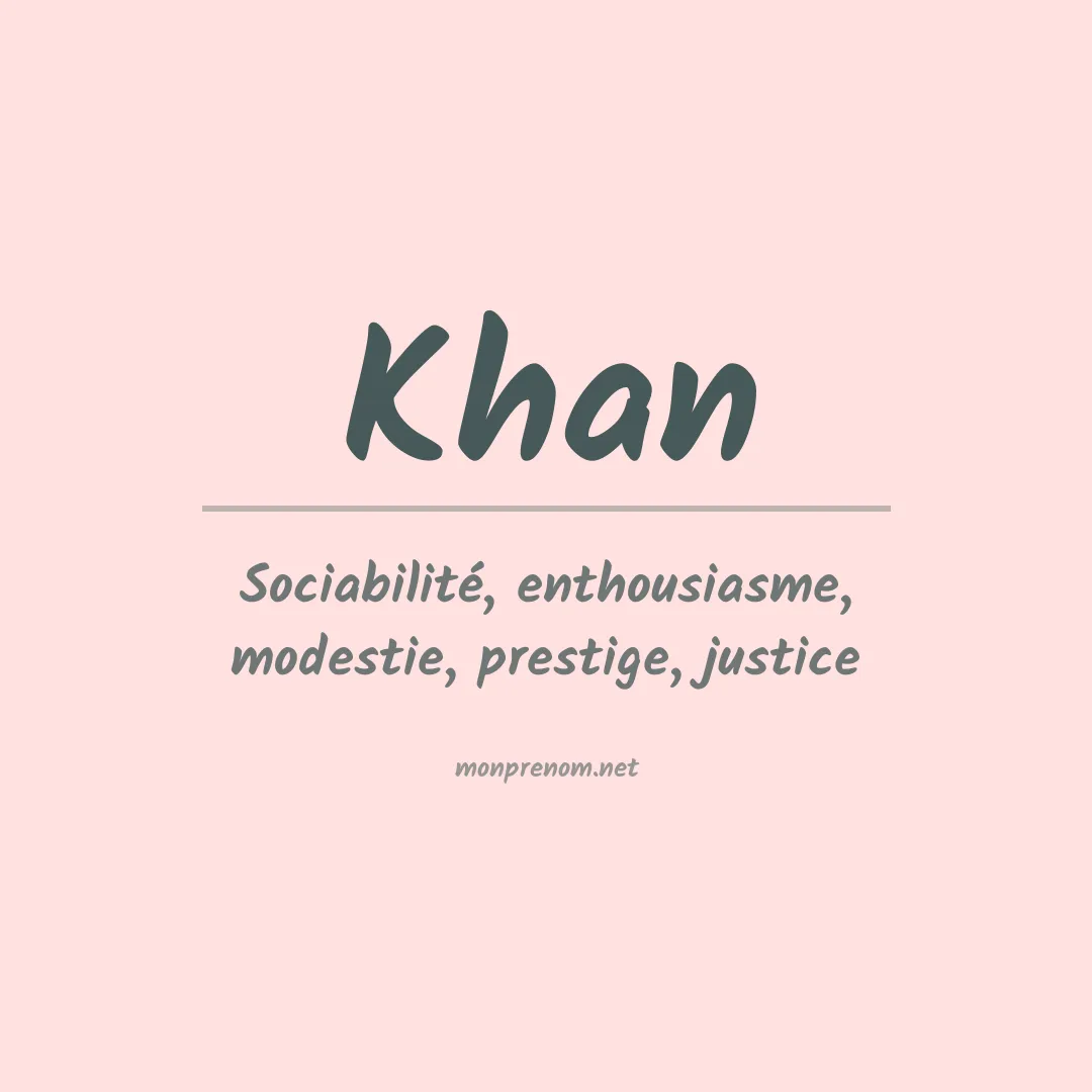 Prénom Khan