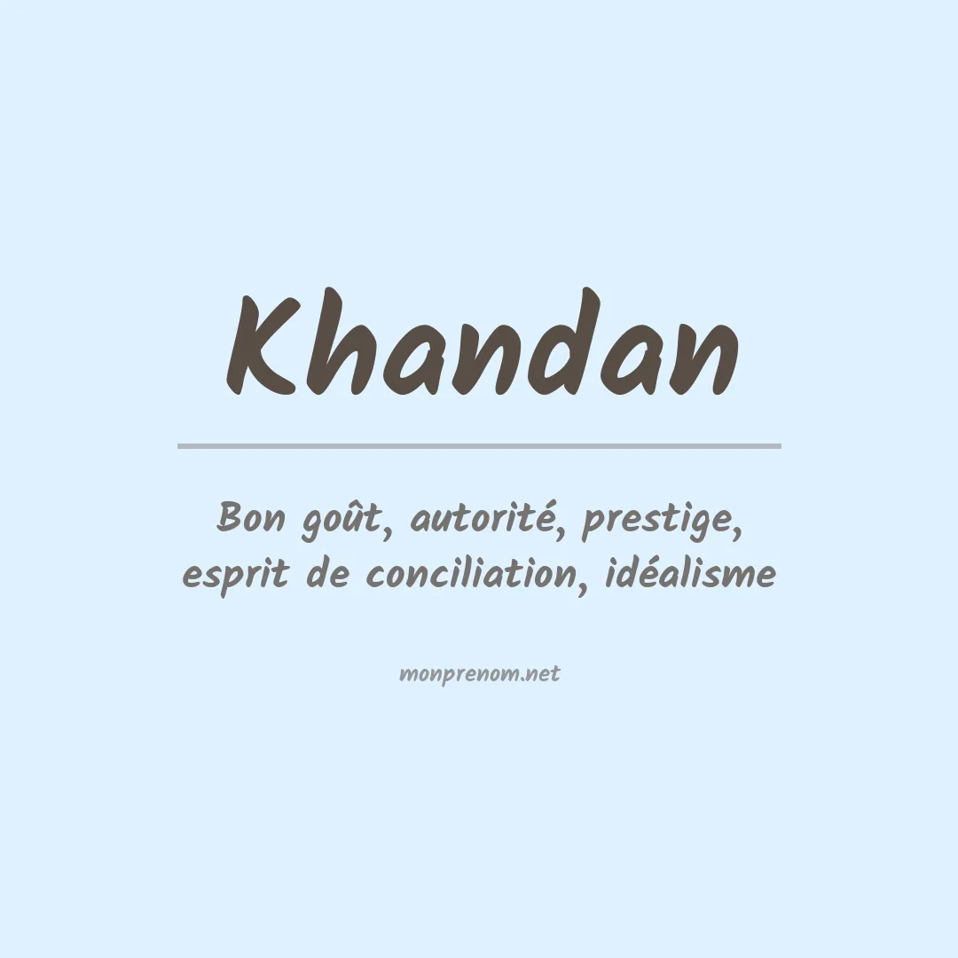 Prénom Khandan