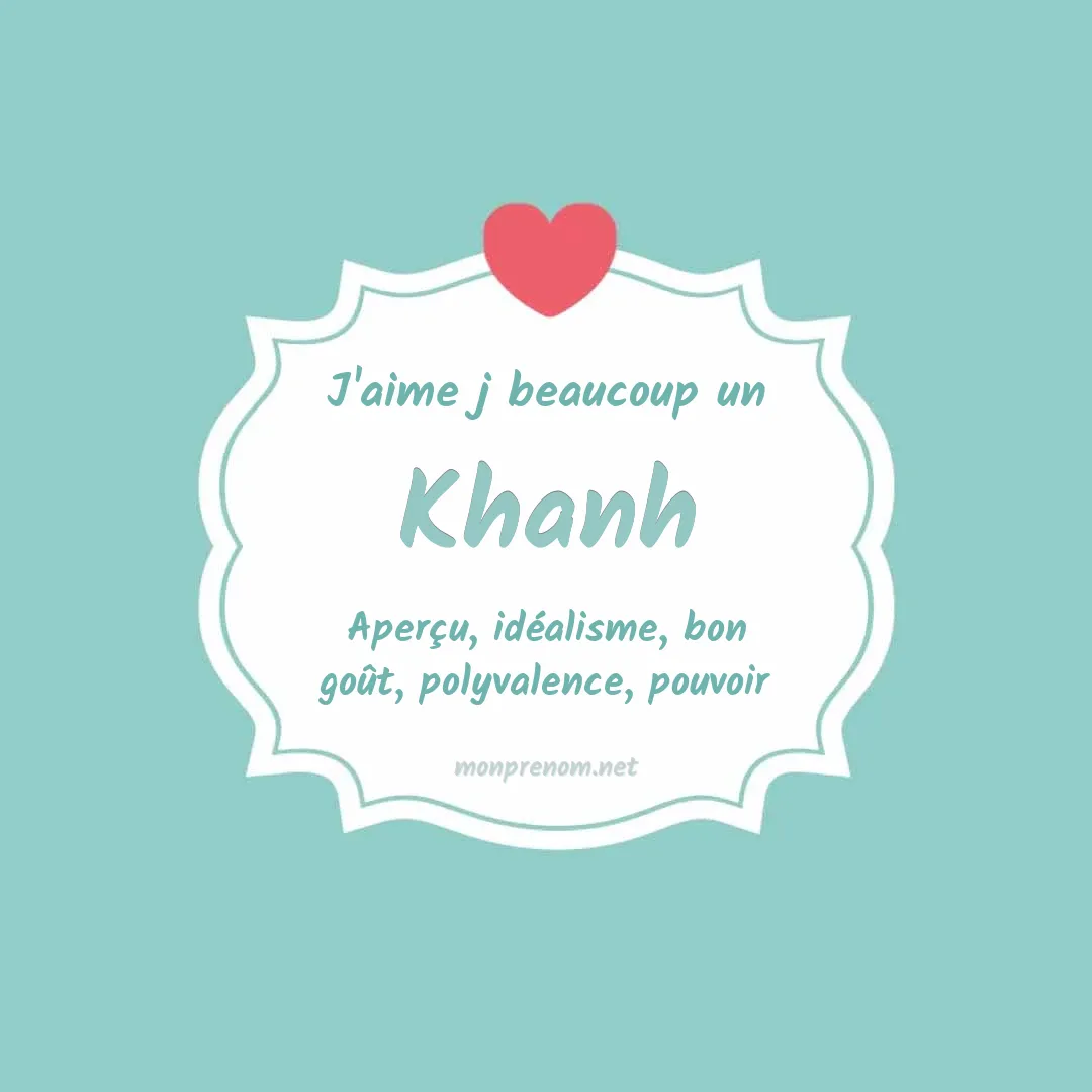 J'aime beaucoup Khanh