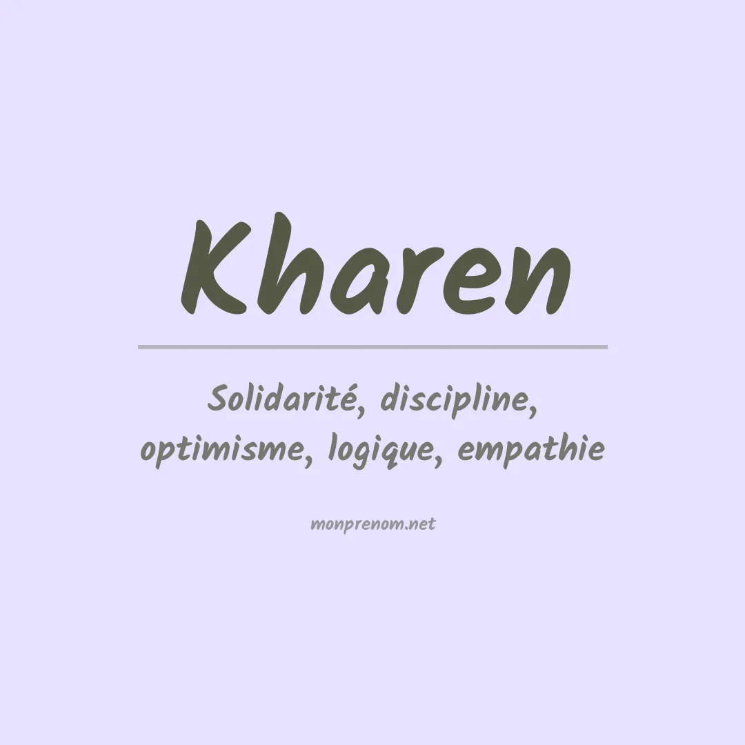 Prénom Kharen