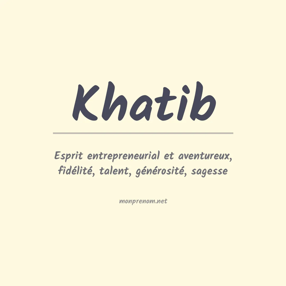 Prénom Khatib