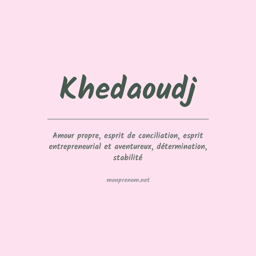 Prénom Khedaoudj