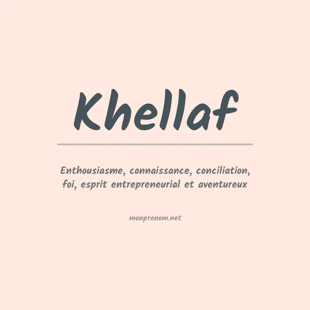 Prénom Khellaf